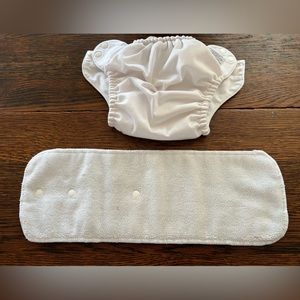 White Bum Genius Original 5.0 Cloth Diaper